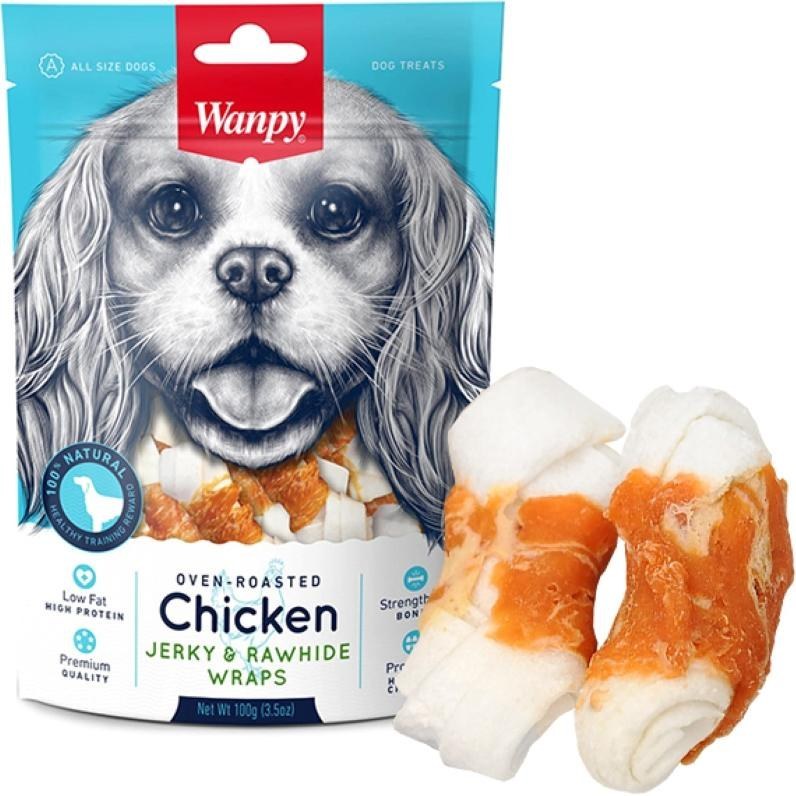 تشویقی سگ ونپی دنتال  دو سر گره طعم مرغ