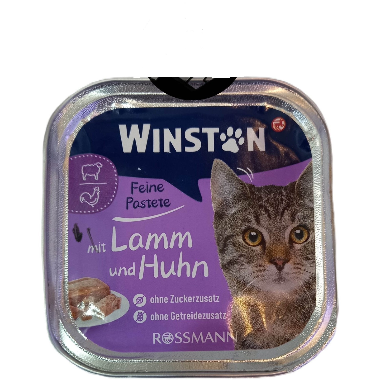 ووم گربه وینستون با طعم بره و مرغ 100 گرم