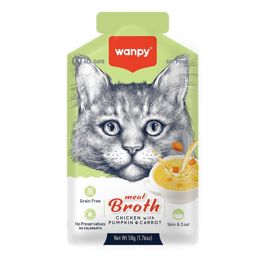 سوپ گربه ونپی با طعم مرغ، کدوحلوایی و هویج 50g