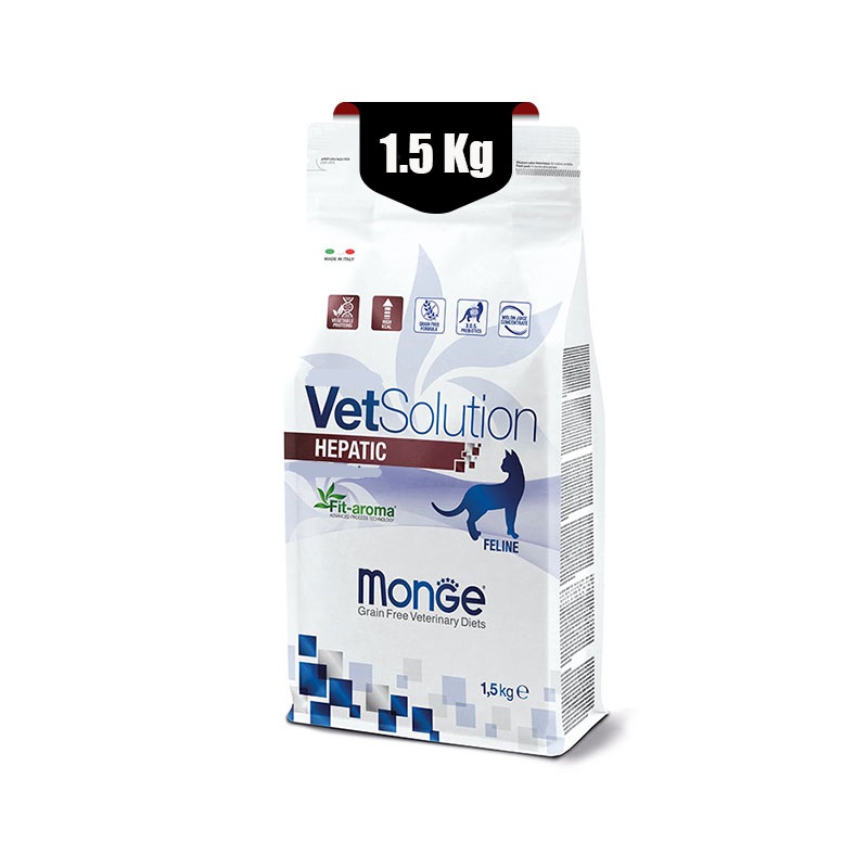 غذای خشک گربه مونژه درمانی هپاتیک Monge cat Hepatic 1.5 kg